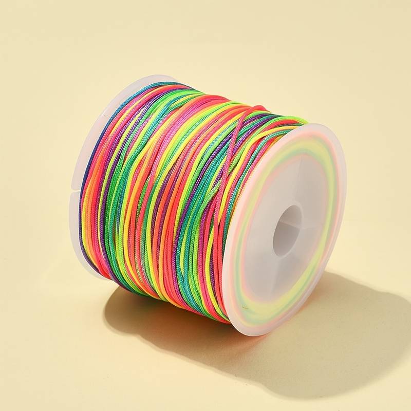 1pc Rainbow Elastic Beading Cord, Colorful Stretchy Crafting Thread String  Cord For Jewelry Making Bracelet Necklace DIY Craft Bead String Beading